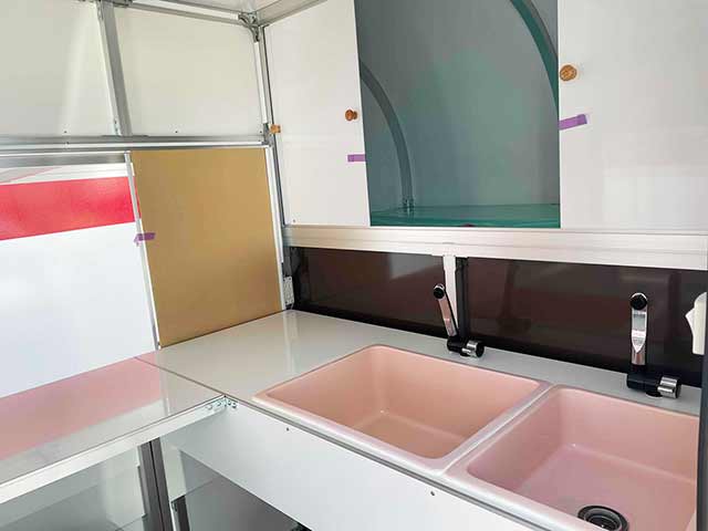 安田様キッチンカー 2槽シンク
